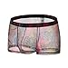 Herren Transparent Boxershorts Breathable Bequem Mesh Unterhosen Drucken Hot Höschen Männer Sport Schlüpfer Stretch Basic Retroshorts Sexy Lingerie