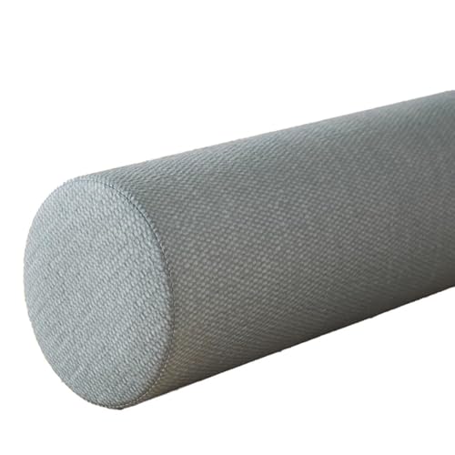 ZEaink Almohada Cervical Cilíndrica del Cuello,Cojín Cilíndrico 40/50/60/70/90 cm Cojín Cervical De Soporte, Cojín Lumbar Y Cojín De Rodillas, para Dormir/Hogar/Oficina(Gris,10cmx30cm)