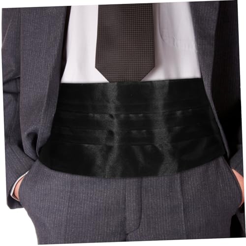 BESTYASH Satin Cummerbund Set for Men Adjustable Pretied Cummerbund Bow Tie and Pocket Square Gift Box for Weddings and Formal Occasions4