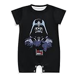 ベビー服 スター ウォーズ ダースベイダー ロンパース 半袖 子供服 新生児服 赤ちゃん服 パジャマ カバーオール 肌着 男の子 女の子 着替え便利 かわいい 柔らかい 0~24ヶ月 出産祝い 9-12M