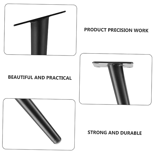 Pies de sofá y patas de mesa metálicas negras de hardware para sustitución DIY 6