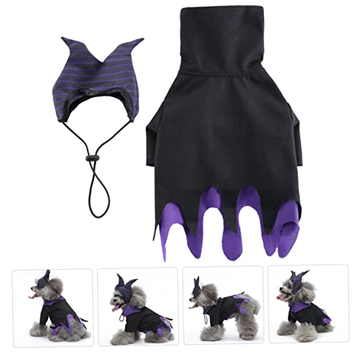 Disfraz estilo bruja para perro POPETPOP talla M miniatura 3