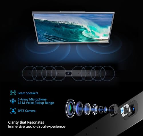 Image of TIBURN 65 inch 4K UHD Smart Board with Auto-Framing Camera | Smart Whiteboard Interactive Touchscreen Display, Includes Wall Mount, Mobile Stand NOT Included,Ideal for Office, Classroom, and Conference