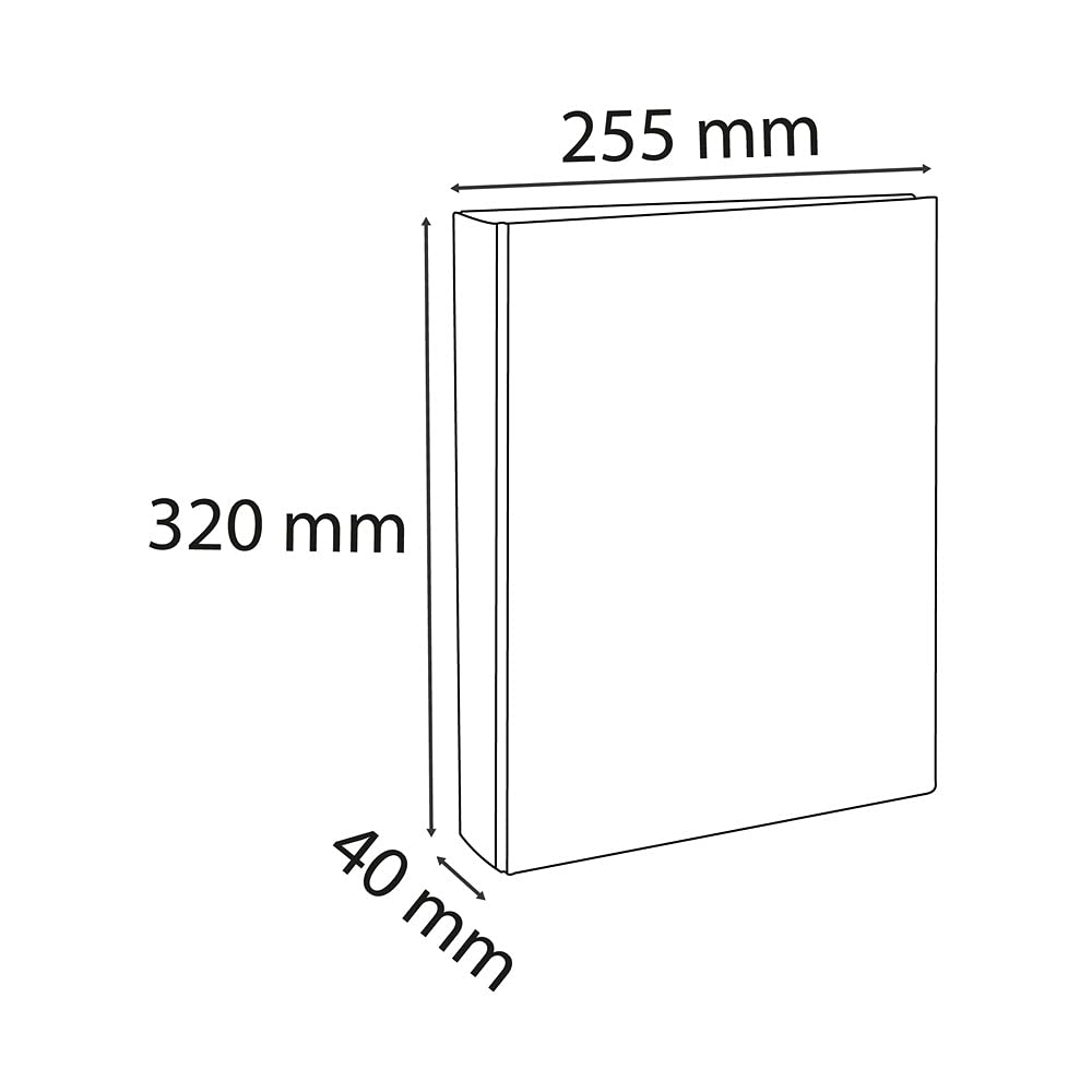 Exacompta 51385E 10er Pack Ringbücher aus festem Karton 1,8mm Kunststoffbezug aussen und innen, 4 Ringe Füllhöhe 25mm für DIN A4 - Rot