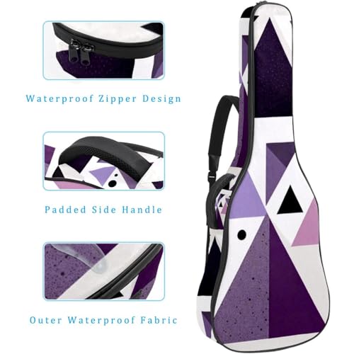 Sac de transport guitare acoustique abstrait violet multicolore - 4
