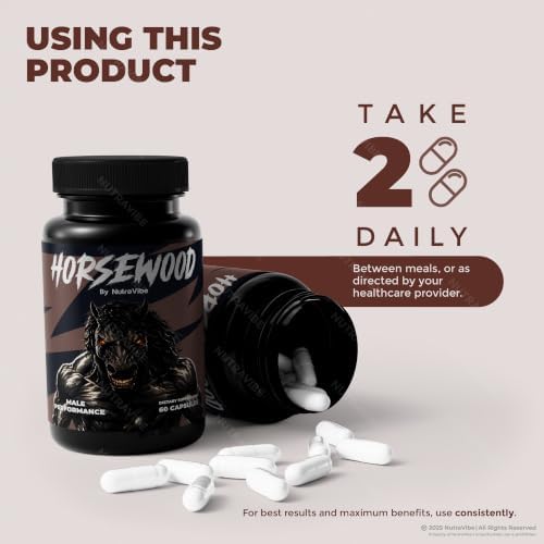 NutraVibe Horsewood Capsules for Men 60 Ct — view 7