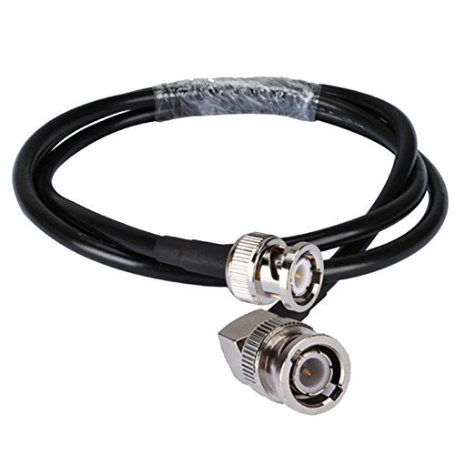 1.6feet Rf Wire Connector Bnc Plug Right Angle to Bnc Male Straight Assembly Extension Coaxial Cable Rg58 50cm for Wireless Antenna Ships from USA