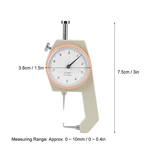 Calibrador de espesores digital, 0-10 mm, carcasa de aleación de aluminio, punta curva, cónica y plana, para paredes, acero, papel, joyería miniatura 7