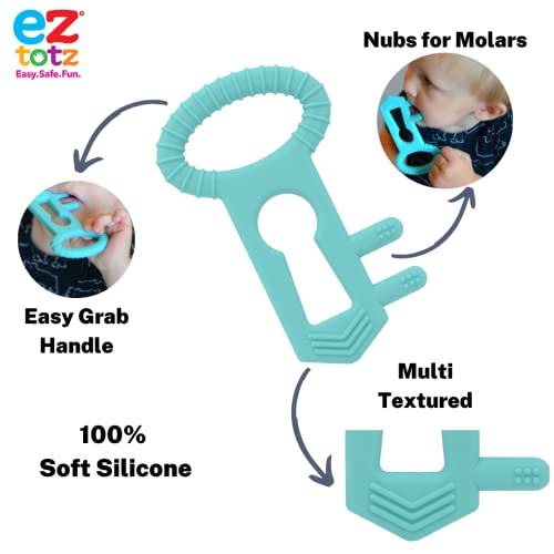 Eztotz KEY-PARENT The Teething Key By Eztotz | Made In Usa - Bpa Free Silicone Baby Teether Toy thumb #2