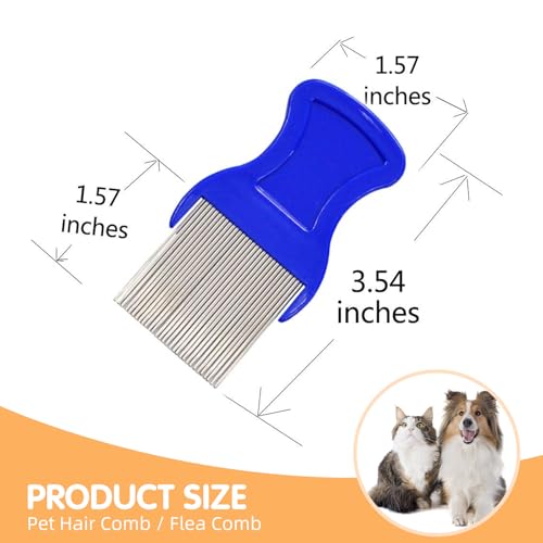 SKYPIA 2 Pack Peines Para Mascotas Doble Cara miniatura 2