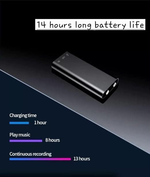 Image of Digital Mini Voice Recorders -Small Hidden Spy Super Long Storage Capacity 16 GB | Date & Time Stamp | Easy to Use | Crystal Clear Sound Digital Recording Mp3 Player (10.1 Black)