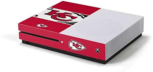 Skinit Decal Gaming Skin Compatible with Xbox One S Console - Officially Licensed NFL Kansas City Chiefs Zone Block Design