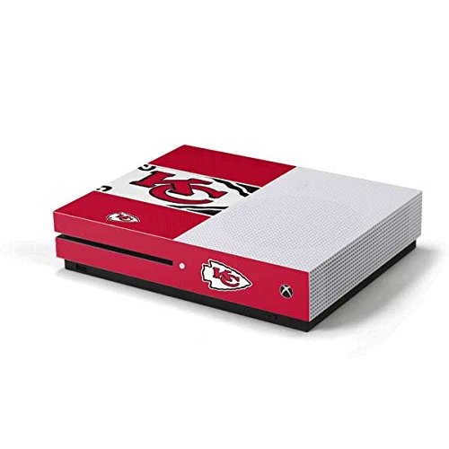 Skinit Decal Gaming Skin Compatible with Xbox One S Console - Officially Licensed NFL Kansas City Chiefs Zone Block Design