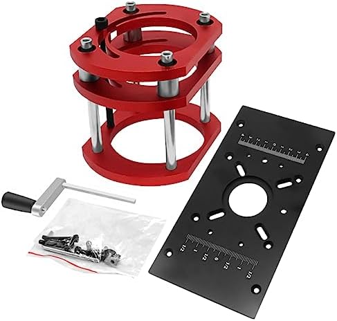 Système De Levage De Routeur De Précision Amélioré Et Plaque D'insertion De Table De Routeur En Aluminium-Base De Levage De Routeur En Bois Pour Bancs De Travail Outil De Bricolage