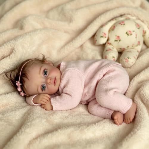Muñeca Reborn realista con cuerpo blando de 20 in miniatura 7