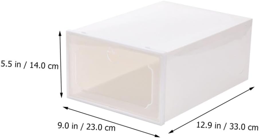 6pcs Shoe Rack Stackable Plastic Storage Boxes Drawer-type Shoe Organizers Eco-friendly and Reinforced Design