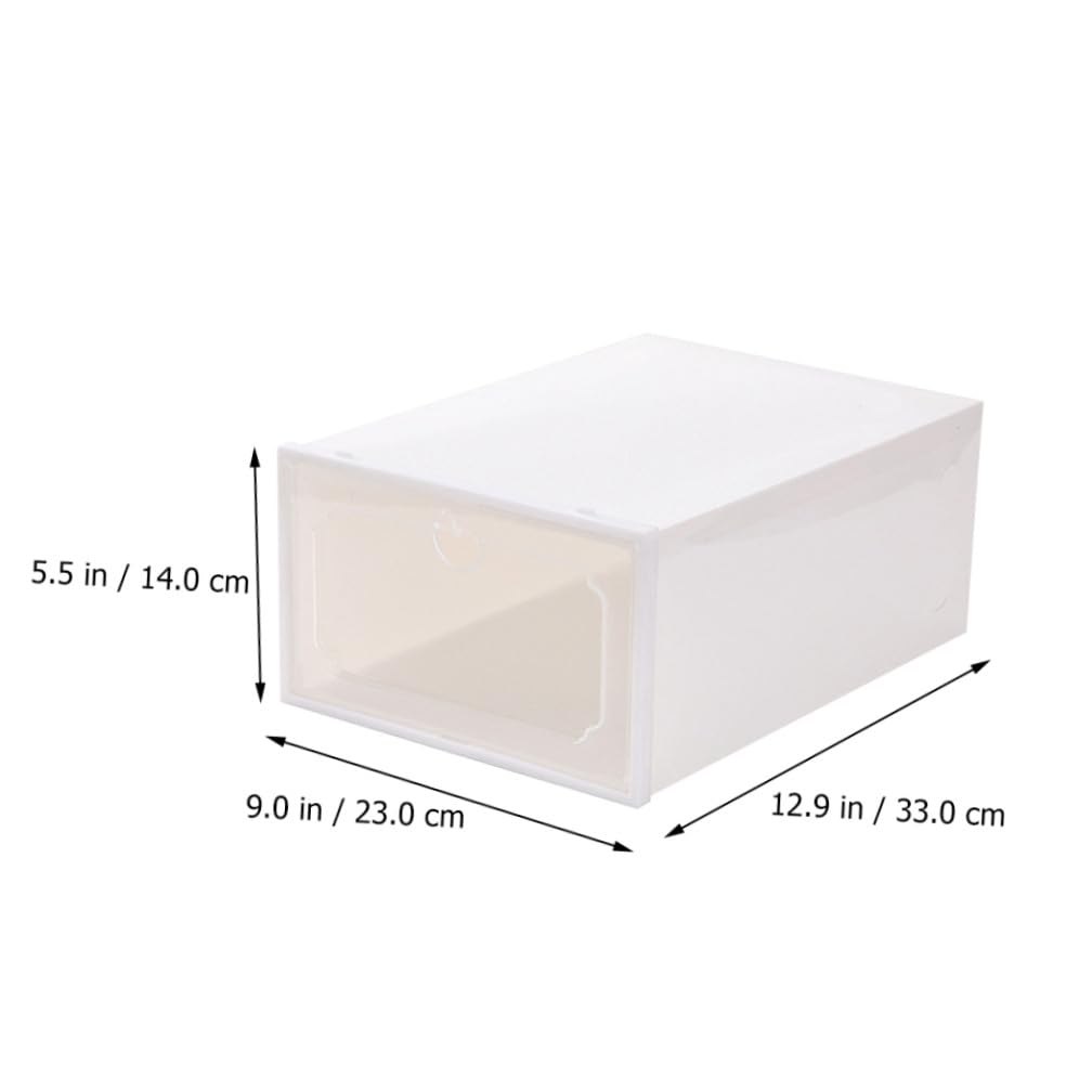 TOYANDONA 6 pezzi Scatole Porta Scarpe Trasparenti con Cassetto e Coperchio Organizer Scarpe Grande Capacità in Plastica Rinforzata Scatole Impilabili per Stoccaggio Ordinato