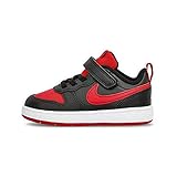 [ナイキ] 女の子 キッズ 子供靴 ベビーシューズ スニーカー コートバーロウLOW2TDV カジュアル スクール 学校 COURT BOROUGH LOW 2 TDV BQ5453 ブラック/ユニバーシティレッド/ホワイト 16.0cm