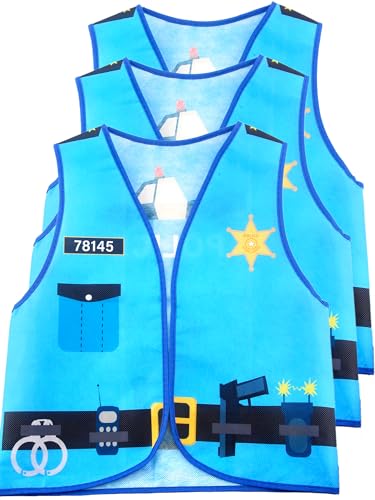 Disfraz de chaleco policial para niños, 3 piezas