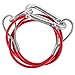 Produktbild Bremsseil | Abreißseil | Stahlseil Ø 3 mm | mit Karabiner | 1 Meter lang | Abreissseil | Stahlseil | rot | mit Karabinder und Ring | DIN 5299 | PVC-ummantelt | Made in Germany