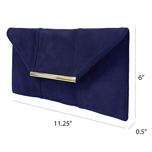 Image of JNB Faux Microsuede Envelope Clutch
