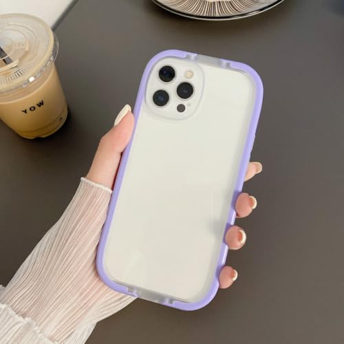 Coque iPhone XR transparente violette antichoc silicone avec support