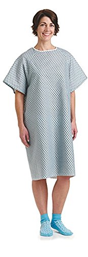 Head2Toe Star Straight Back Closure Unisex Hospital Gown (2pk)