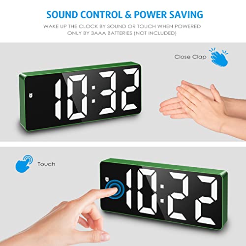 image for AMIR Digital Clock, Newest LED Clock for Bedroom, Electronic Desktop C