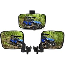 SAUTVS Center Rear View Mirror and Side Mirrors Kit for Yamaha Wolverine X2/X4, Convex Center Mirror and Adjustable Folding Side Mirrors for Yamaha Wolverine X2 X4 850 2018-2020 Accessories
