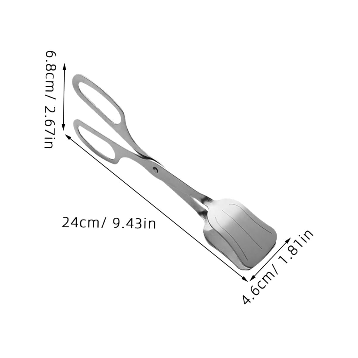 Lurrose 2pezzi Pinze per Insalata in Acciaio Inossidabile Pinze da Cucina per Servire Pane Torte e Bistecche per Alimenti Piccole Finitura Lucida Specchio