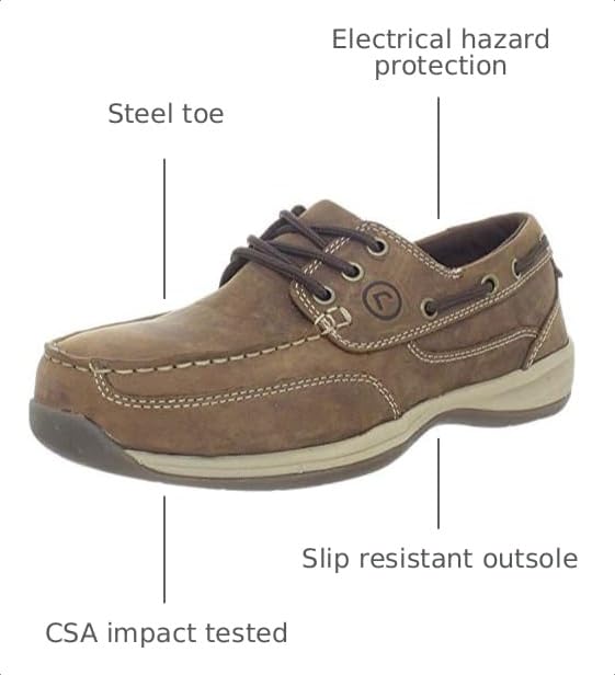 Image of Rockport Works Men's Sailing Club 3 Eye Tie Boat Shoe