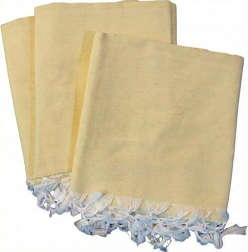 Image of Single Bed Sheet Cotton | for Single Bed, 60 x 90 inch, Pure Cotton, Breathable Fabric, Pack of 2 Pink & Yellow (3, 3-Yellow)