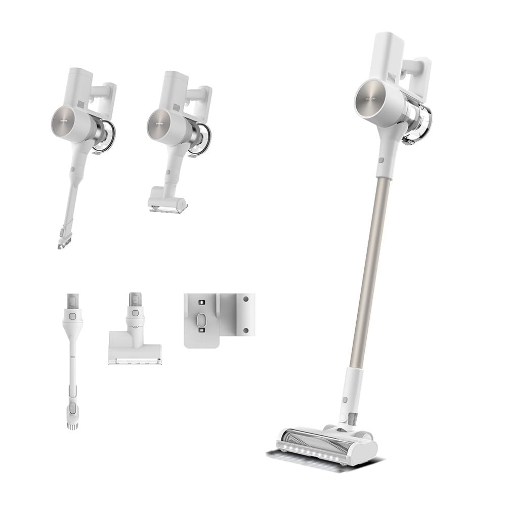 XIAOMI Aspiradora inalámbrica G20, 25 kPa / 150 AW, 60 min de autonomía, filtración 99.9%, con luz Frontal para detección de Polvo, Ideal para Suelos Duros, alfombras y Pelo de Mascotas