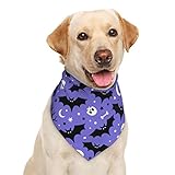 Halloween Bat Skull Moon Dog Bandana Scarf Triangle Bibs Pet Accessories Cat Kerchief