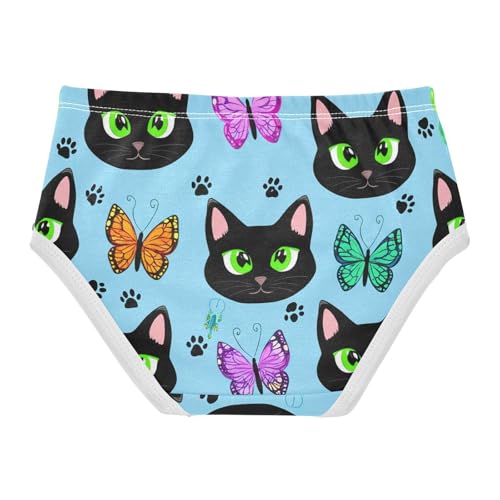 Cute Black Cartoon Cat Blue Girls Underwear Toddler 2t Cotton Little Girl Panties Colorful Briefs Girls Undies2