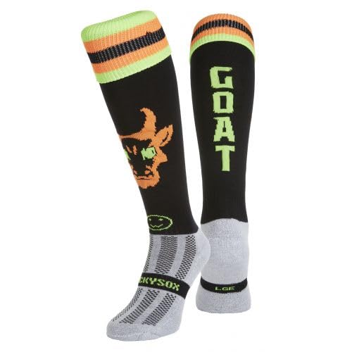 WackySox Greatest of All Time Black Knee Length Sports Socks, Rugby Socks, Hockey Socks
