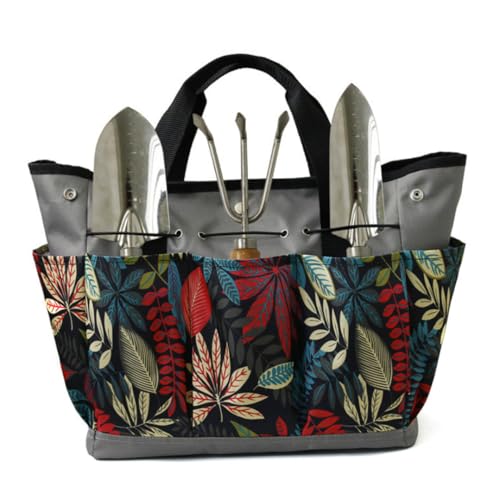 Mounttu Garden Tool Bag Heavy Duty Gardening Tool Kit Storage Organiser Holder Gardening Gifts For Women Grey Garden Tool Holder Garden Tool Storage G