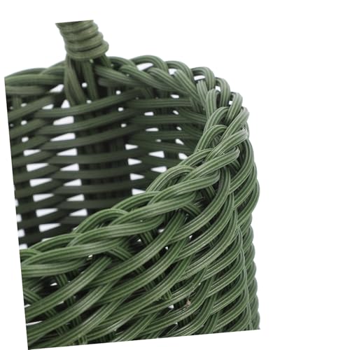 Cesta de almacenamiento tejida de pared para ahorrar espacio en cocina y flores 4