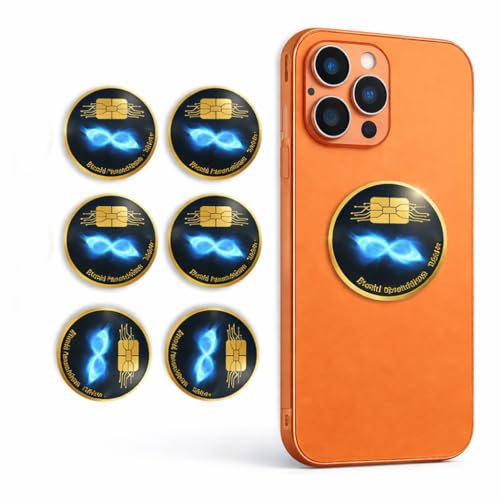 Mizi Confezione da 6 adesivi in silicone – EMF Neutralizer Patch per smartphone, tablet, laptop, computer, router WiFi, stampanti, televisori e dispositivi elettronici, colore nero