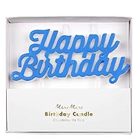 Algopix Similar Product 17 - Meri Meri Blue Happy Birthday Candle