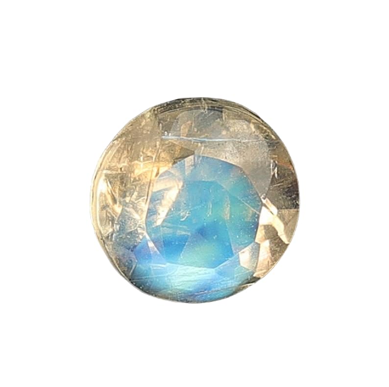 Pierre de lune naturelle arc-en-ciel 4mm ronde et facettée pour création DIY