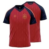 1. Diseño Inspirado en la Pasión Española: Camiseta de color rojo vibrante que evoca la energía del deporte en España.