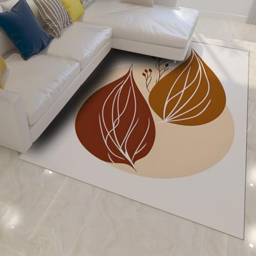 Carpette salon et espace cuisine au design botanique chic