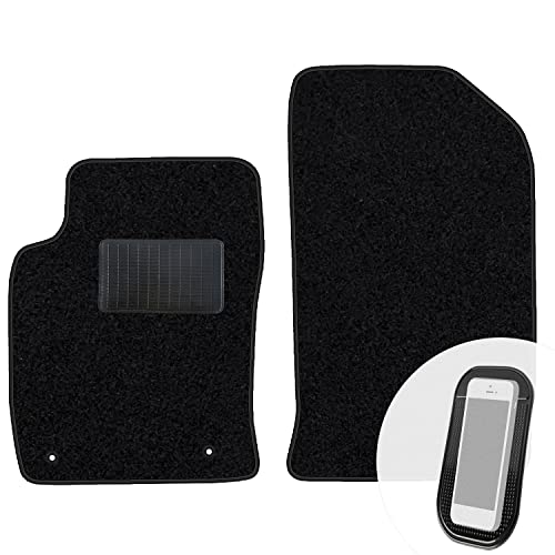moto-MOLTICO Vorne Fußmatten Auto Velours Autoteppiche Schwarz Automatten Set 2-teilig passend für...