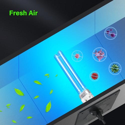 Image of COOSPIDER 9W HVAC UV Light Lamp, Air Purifier for Whole House, UVC Light in Duct for AC Duct with 1 Spare Bulb, 253.7nm Wavelength Ozone Free 110V (CTUV-D9)
