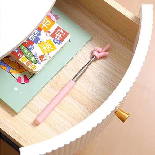 Ponteiro retrátil para sala de aula, dedo rosa para professores, suprimentos de sala de aula para pr