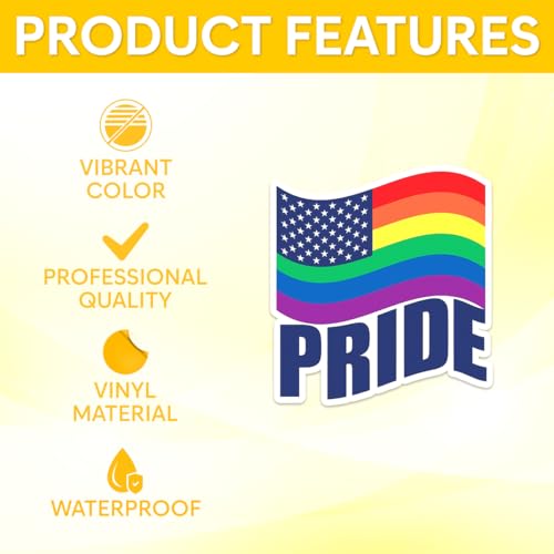 Image of Pack 9 Pcs LGBT Pride Gay Sticker for Cars Trucks Laptops Vehicles Window Helmets Computers Motorcycles Bumper Stickers Removable Waterproof Vinyl Decals Car Exterior Accessories