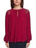Webware aus Viskose ESPRIT Bluse mit Spitzendetail