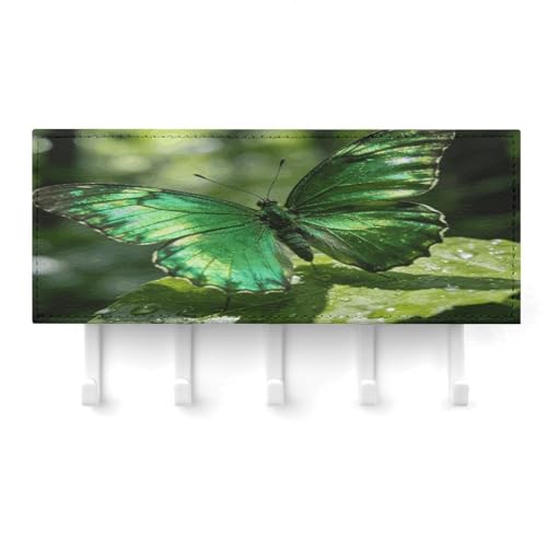 Organizador de cartas y llaves verde mariposa para decorar el pasillo del hogar 7