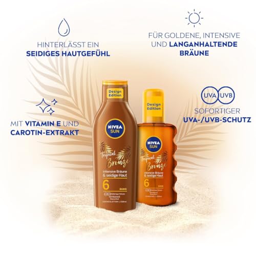 NIVEA SUN Tropical Bronze Öl-Spray, LSF 6, 200 ml – Ansicht 2